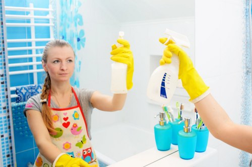 Local cleaning team working in a Wimbledon property